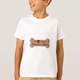 Ik hou van mijn hondenras Biscuit sjabloon T-shirt