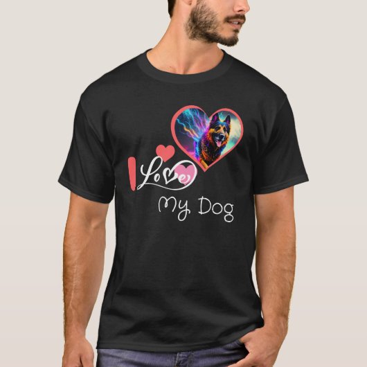 Ik hou van mijn hondenshirt t-shirt (Voorkant)