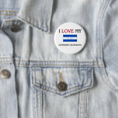 Ik hou van mijn Honduran Boyvriend Ronde Button 5,7 Cm (In situ)