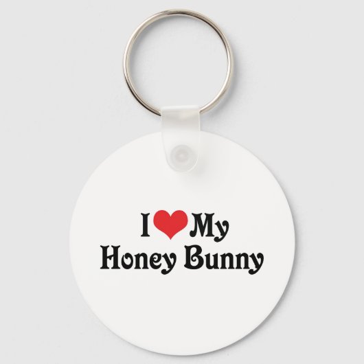 Ik hou van mijn Honey Bunny Sleutelhanger (Voorkant)