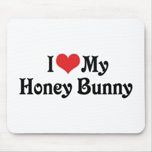 Ik hou van mijn honingbunny muismat