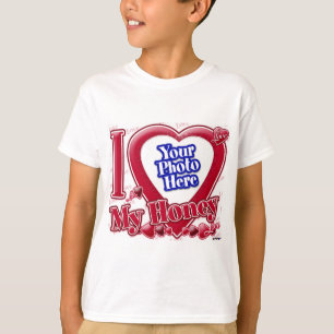 Ik hou van mijn honingrood hart - foto t-shirt