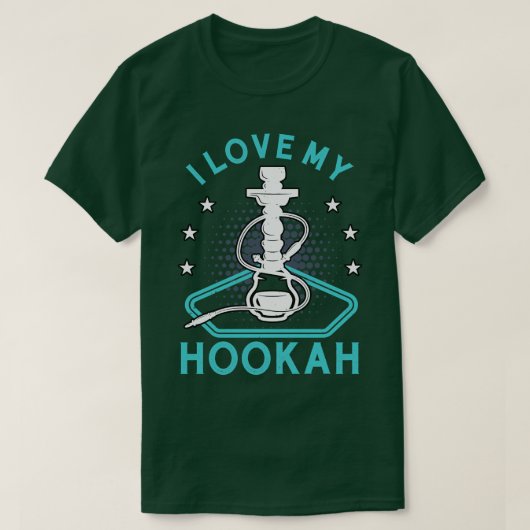 Ik hou van mijn Hookah Grappige Shisha Smoker Vape T-shirt (Design voorkant)