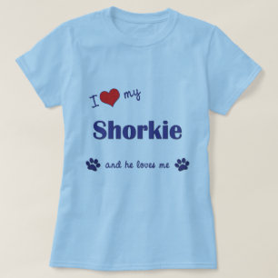 Ik hou van mijn horkie (mannelijke hond) t-shirt