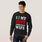 Ik hou van Mijn Hot Barbadiaanse vrouw. Trui (Voorkant volledig)