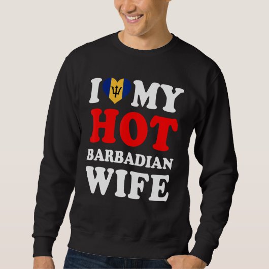 Ik hou van Mijn Hot Barbadiaanse vrouw. Trui (Voorkant)