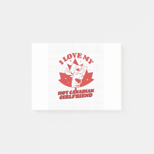 Ik hou van mijn Hot Canadian Vriendin Post-it® Notes (Voorkant)