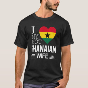 Ik hou van mijn HOT Ghanese WIFE Ghanese vlag T-shirt