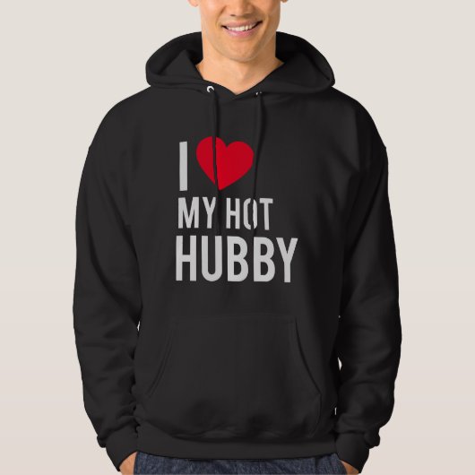 Ik hou van mijn Hot Husband Hoodie (Voorkant)