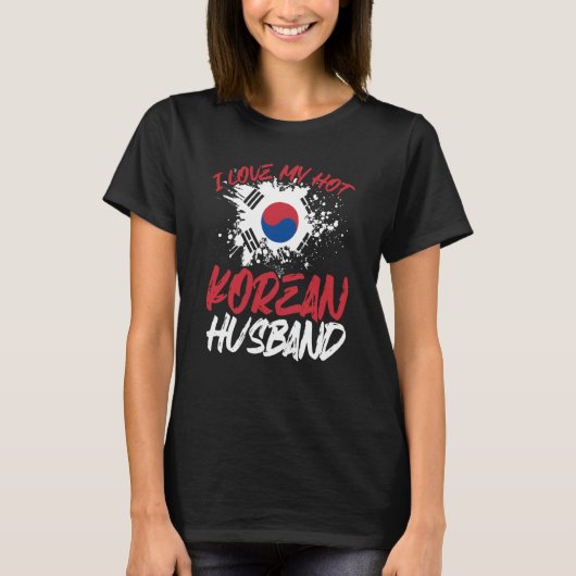 Ik hou van mijn hot-Koreaans echtgenoot T-shirt (Voorkant)