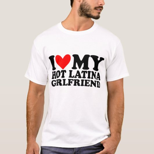 Ik hou van mijn Hot Latina Vriendin T-shirt (Voorkant)