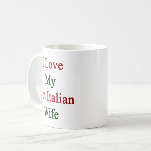 Ik hou van mijn hotItaliaanse vrouw Koffiemok (Voorkant links)
