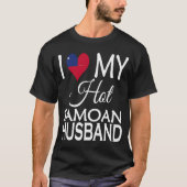 Ik hou van mijn hotSamoan Husband Samoa Flag Spous T-shirt (Voorkant)