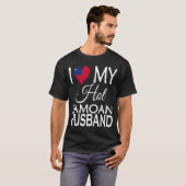Ik hou van mijn hotSamoan Husband Samoa Flag Spous T-shirt (Voorkant volledig)