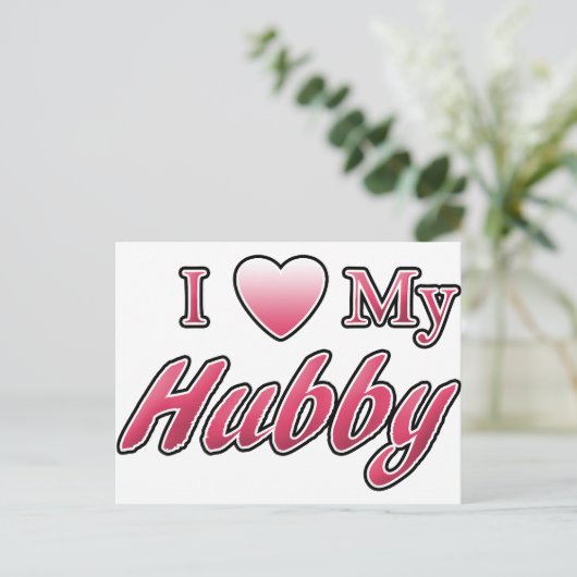 Ik hou van mijn Hubby Briefkaart (Staand voorkant)