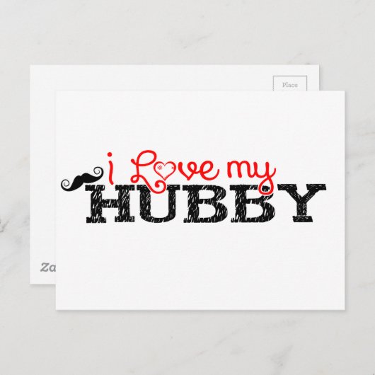 Ik hou van mijn Hubby Briefkaart (Voorkant / Achterkant)