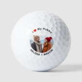 Ik hou van mijn Hubby foto Golfballen (Voorkant)