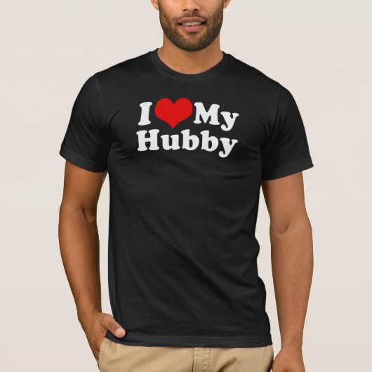 Ik hou van mijn Hubby Husband Valentijnsdag T-shirt (Voorkant)