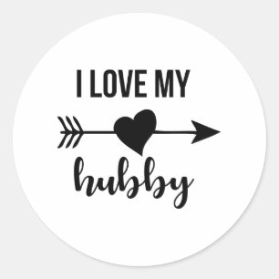 Ik hou van mijn hubby ronde sticker