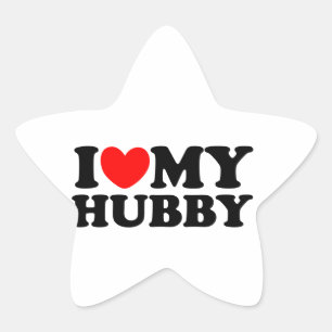 Ik hou van mijn Hubby Ster Sticker