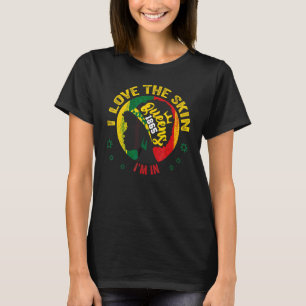 Ik hou van mijn huid in sterke zwarte Woman Afrika T-shirt