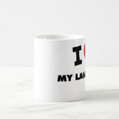 Ik hou van mijn huisbaas koffiemok (Center)