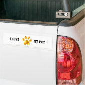 IK HOU VAN MIJN HUISDIER BUMPERSTICKER (Op Truck)