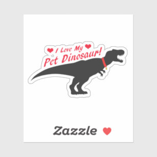 Ik Hou Van Mijn Huisdier Dinosaurus Sticker