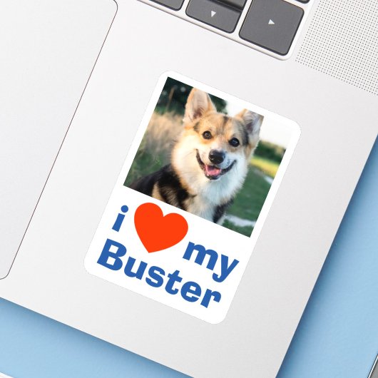 Ik hou van mijn huisdier met naam sticker