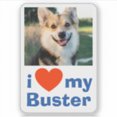Ik hou van mijn huisdier met naam sticker (Voorkant)
