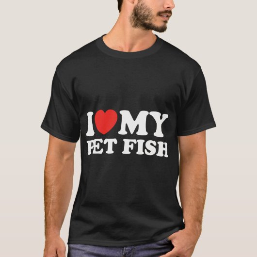Ik hou van mijn huisdiervis t-shirt (Voorkant)