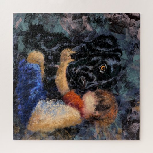 Ik hou van mijn huisje - Abstracte kunst met moder Legpuzzel (Horizontaal)