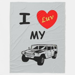 IK HOU VAN MIJN HUMMER FLEECE DEKEN