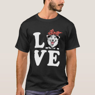 Ik hou van mijn Husky Bandana zonnebrillen Hondenl T-shirt