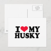 Ik hou van mijn Husky Briefkaart (Voorkant / Achterkant)