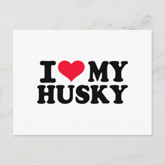 Ik hou van mijn Husky Briefkaart