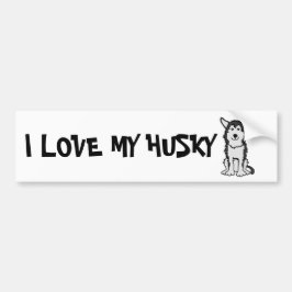 Ik hou van mijn Husky Bumpersticker
