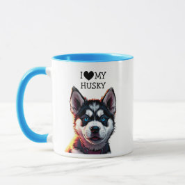 Ik hou van mijn Husky gepersonaliseerd Mok