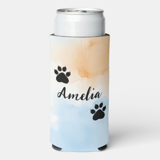 Ik hou van mijn Husky gepersonaliseerd Seltzer Blikjeskoeler (Seltzer Achterkant)