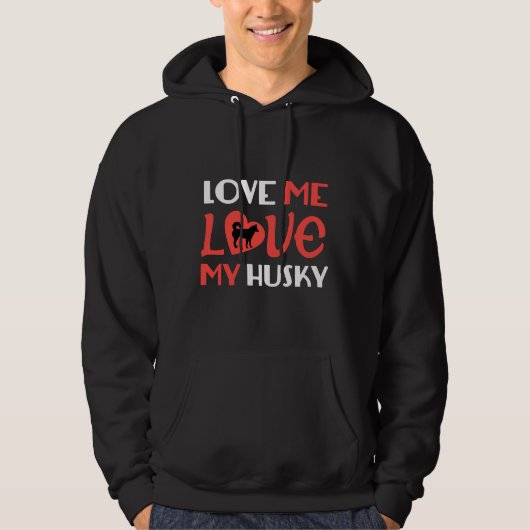 Ik hou van mijn husky hoodie (Voorkant)