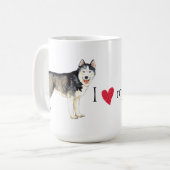 Ik hou van mijn Husky Koffiemok (Voorkant links)