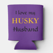 Ik hou van mijn Husky-man Blikjeskoeler (Achterkant)