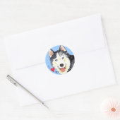 Ik hou van mijn Husky Ronde Sticker (Envelop)