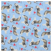 Ik hou van mijn Husky Stof (Swatch)