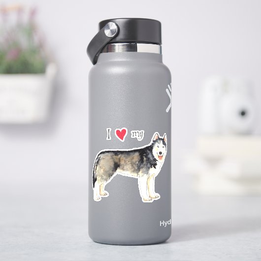 Ik hou van mijn Husky Vinyl Sticker (HydroFlask)