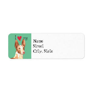 Ik hou van mijn Ibizan Hond Etiket
