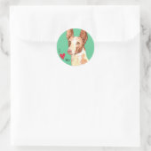 Ik hou van mijn Ibizan Hond Ronde Sticker (Tas)