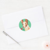 Ik hou van mijn Ibizan Hond Ronde Sticker (Envelop)