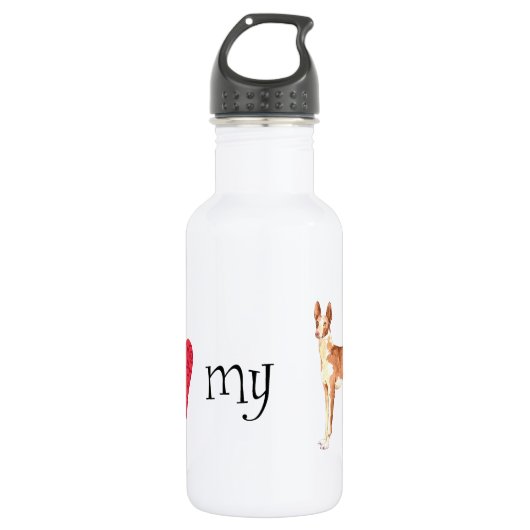 Ik hou van mijn Ibizan Hond Waterfles (Voorkant)