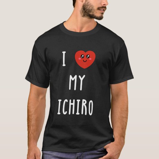 Ik hou van mijn Ichiro naam grappig T-shirt (Voorkant)
